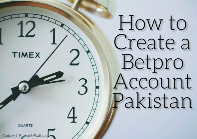 betpro account pakistan create